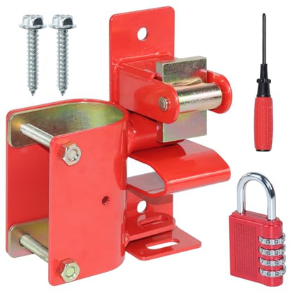 Red One Way Gate Latch – Heavy Duty Farm Gate Latch - color: 1 Pack Red One Way Gate Latch