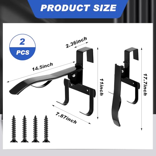 Shinylin 2 Pcs Folding Portable Saddle Rack, Hangs on StallWalls or Doors, Removable Horse Saddle Rack Stand