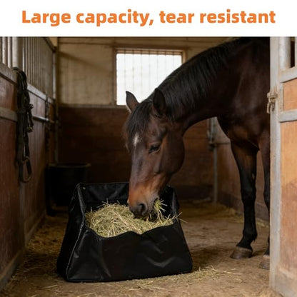 Horse Feed Bag Slow Feeder Hay Bag with Clear Window