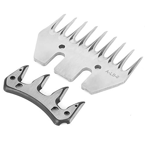 Walfront Sheep Clipper Blade 9 Tooth Straight Swing Replacement for Sheep Goat Shearing Combs Stainless Steel Cutter Head