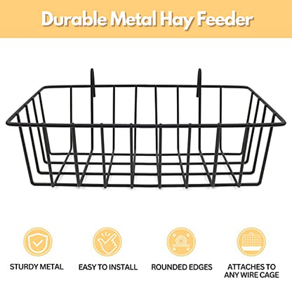 Rabbit Hay Feeder - 2Pcs Metal Hay Holder for Bunny & Guinea Pig