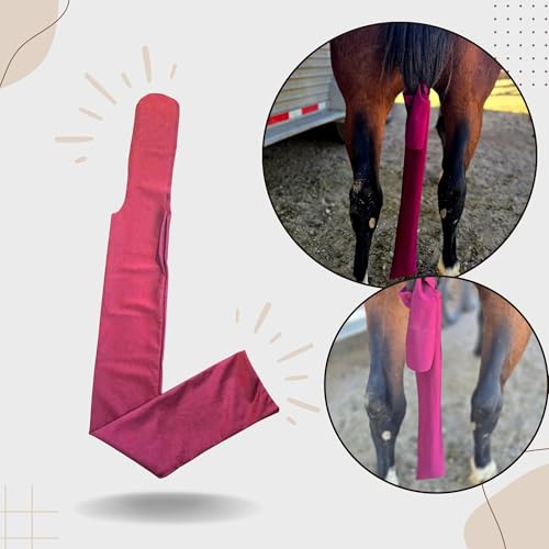 Ranch Hand Premium Tail Bag – Horse Tail Bag Made from Durable Stretchable – Gentle on Hair and Free from Damage – Horse Tail Protection Bag for Grooming – 24 Inches- Maroon - color: Maroon