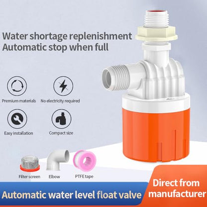 Float Ball Valve for Water Tank, Automatic Water Trough Water Level Control Float Valve Aqua Pulse Trough for Pool,Pond,Livestock (1pcs 3/4" side inner) - size: 3/4" side inner