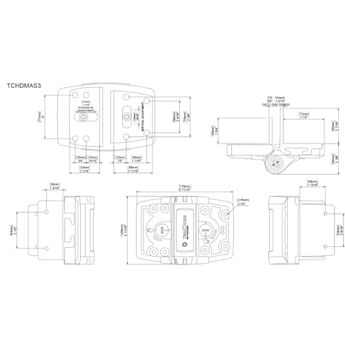 D&D TCHDMA1S3BT TruClose Mult-Adjust Heavy Duty Gate Hinge, Black, 2 pcs - color: Series 3 Black