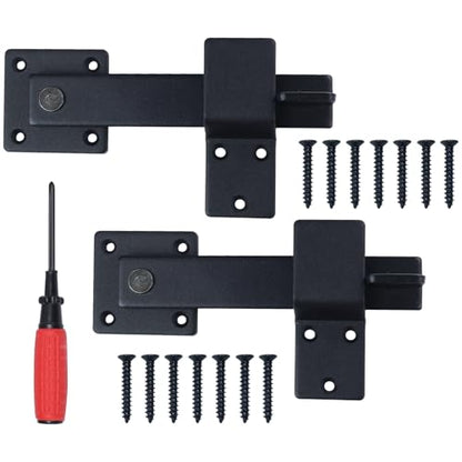 2 Pack 6" Flip Gate Latch – 360-Degree Rotation Barn Door Latch - color: 2 Pack 6" Flip Gate Latch