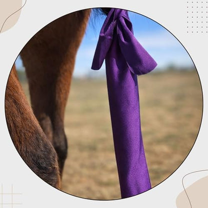 Ranch Hand Premium Lycra Tail Bag – Horse Tail Bag Made from Durable Stretchable Lycra – Gentle on Hair and Free from Damage – Horse Tail Protection Bag for Grooming – 24 Inches - Purple - color: Purple