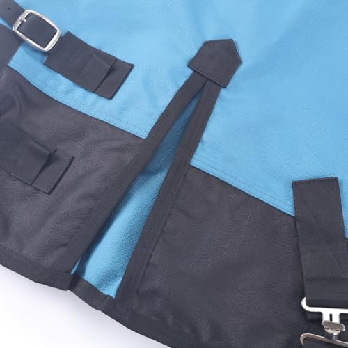 1200D Mini Horse/Pony Blanket 0g No-Fill Waterproof Turnout Sheet - color: Peacock Blue, size: 42"
