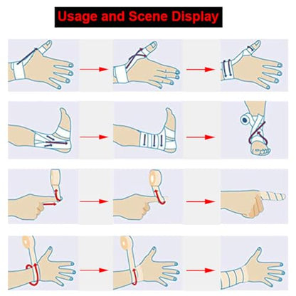 6 Rolls Self-Adhesive Bandage Wrap Grip Tape Wrap Cover Tattoo Cohesive Elastic Bandage for Dog Cat Horse Animals Wounds Wrist Healing Sprains & Swelling