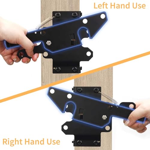 Heavy Duty Gate Latch for Wooden Fence, Black Post Mount Automatic Gravity Lock, Self-Locking Gate Latch for Wooden/Vinyl Fence, Pool, Garden & Outdoor Gates