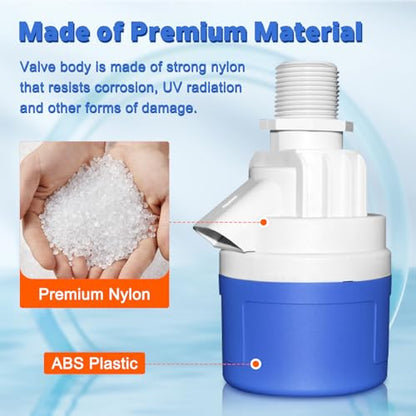 1" Water Float Valve for Water Tank, Water Troughs, Pond, Pool, Livestock - color: 1" Top Inlet