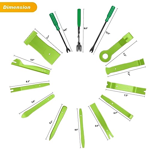 GOOACC 40Pcs Trim Removal Tool Green - color: Green