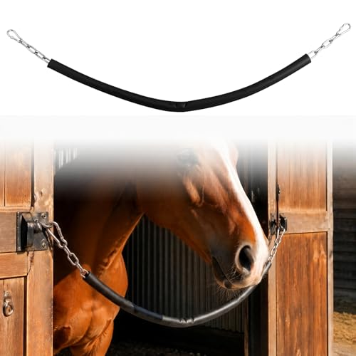 1 Pc 47 Inch Horse Stall Guard Stall for Horses Chain Fence Gate Hardware | Soft Rubber-covered Gate Chain for Horse Stalls, Heavy Duty Double Ended Snaps, for Barn Fence and Horse Accessories