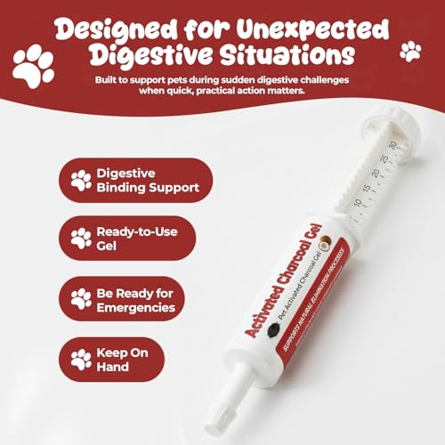 Activated Charcoal Paste for Dogs & Cats, Emergency Pet First Aid Support
