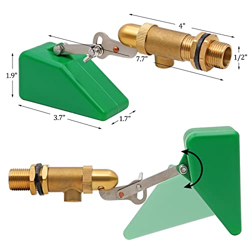 NOMAL Brass Float Valve 1/2 inch Float Ball Valve Automatic Fill Adjustable Float Ball Valve for Livestock Waterer, Water Tank, Aquariums