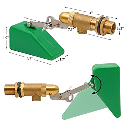 NOMAL Brass Float Valve 1/2 inch Float Ball Valve Automatic Fill Adjustable Float Ball Valve for Livestock Waterer, Water Tank, Aquariums