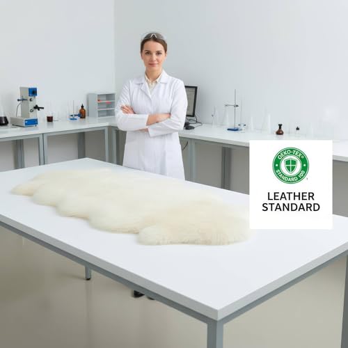 Premium Sheepskin Rug 2X6 Runner for Bedside- Fluffy Throw & Chair Cover - color: Natural (Yellow Undertones), size: 2' x 6' (Natural)