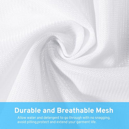 4 Pcs Mesh Laundry Bags Set for Delicates with AUTO-Lock Zipper, Lingerie Bags for Washing Delicates, Laundry Bags Mesh Wash Bags, Delicates Laundry Bag for Jeans,Blouse,Stocking,Bra(XL, 24" x 20") - size: X-Large_Fine Mesh
