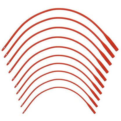 Rubber Lamb Feeding Tubes 16" x 16FR, for Goat Piglet Puppy,Red,10 Pack - color: 10 Pack, size: 16 FR