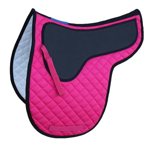 Horse English Quilted Contoured Padded All-Purpose Trail Saddle Pad 72184GR - color: Pink