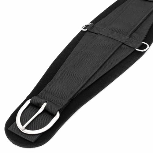 Jeffers Western Neoprene Roping Cinch for Horses, PVC Neoprene Horse Saddle Cinch, 4-Ply Nylon Web Top, Stainless Steel Hardware with Center Dee Rings, Western Horse Tack for Barrel Racing, 36" - size: 36"