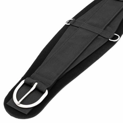 Jeffers Western Neoprene Roping Cinch for Horses, PVC Neoprene Horse Saddle Cinch, 4-Ply Nylon Web Top, Stainless Steel Hardware with Center Dee Rings, Western Horse Tack for Barrel Racing, 36" - size: 36"