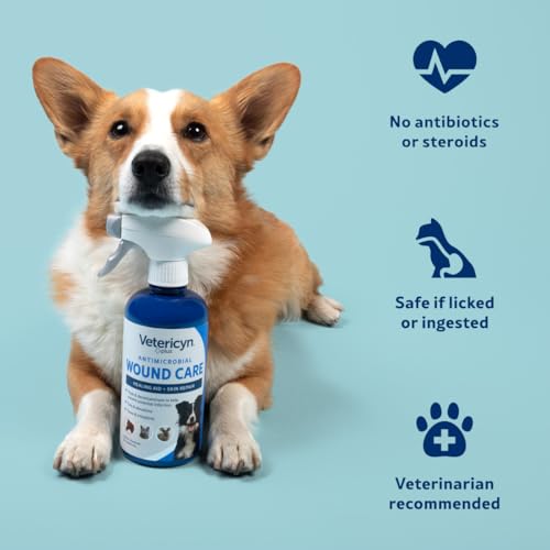 Vetericyn Plus Dog Wound Care Spray | Healing Aid and Skin Repair, Clean Wounds, Relieve Dog Skin Allergies, Safe for All Animals. 16 ounces - size: 16 Fl Oz (Pack of 1)