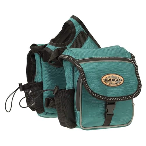 Weaver Equine Trail Gear Pommel Bags - color: Teal, size: 6" L x 3-1/2" W x 10" H