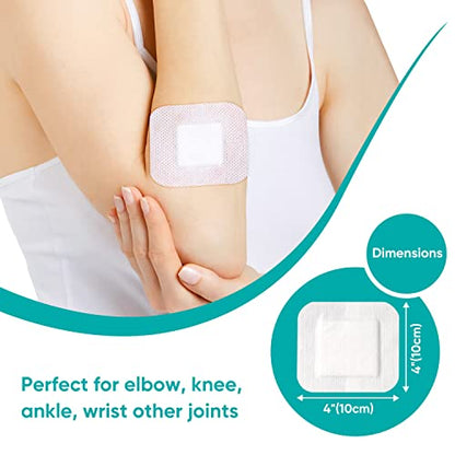 General Medi Sterile Island Dressing Bordered Gauze – 50 Count, 4" x 4" Gauze Pads, Wound Care Pad with Adhesive Border - Sterile, Soft & Highly Absorbent Medical Grade Dressing Pad - size: 4" x 4"(50 Count)