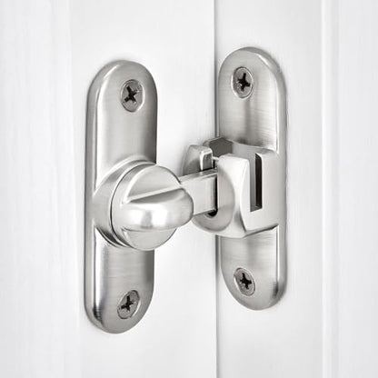 Silvery 90/180 Degree Barn Door Latches,Flip Gate Lock - color: Silvery