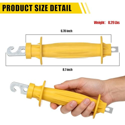 6 Pack Yellow Rubber Insulated Gate Handle Set – Heavy-Duty Electric Fence Handle, High-Visibility Durable Rubber, Weatherproof Safety Connector for Farm & Ranch Electric Fencing - color: 6-Pack