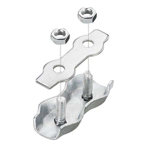 Maitys Poly Rope Connector Wires Splicer Galvanized Steel Connector for Electric Fences (12)