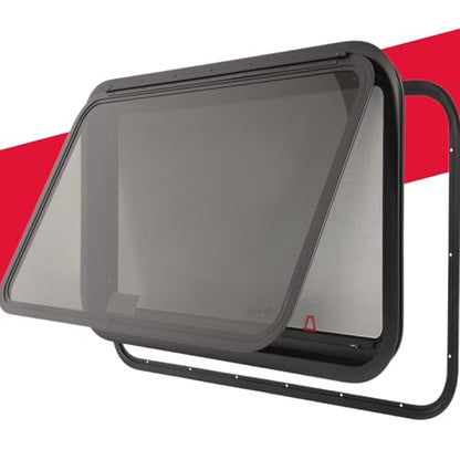 RV MURTS Trailer Emergency Pop Out Window w/Screen & Trim Kit, 30"x20". - size: RV Exit Window 30×20（1-1/2)
