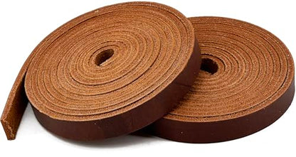 Jeereal Latigo Leather Saddle Strings, 2-Piece, 1/2" x 72", Stylish Pliable Horse Saddle Accessories - color: Brown