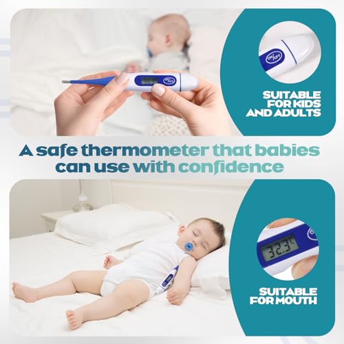 TrelaCo 36 Pcs Digital Thermometers, Oral Fast Reading, Blue - size: Blue