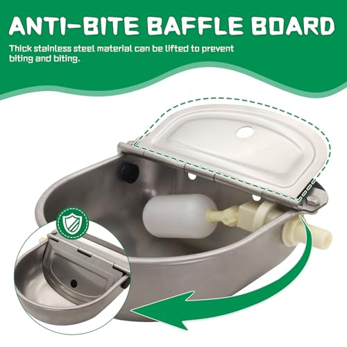 Automatic Dog Water Feeder 3L Stainless Steel Bowl for Chicken Cattle Sheep