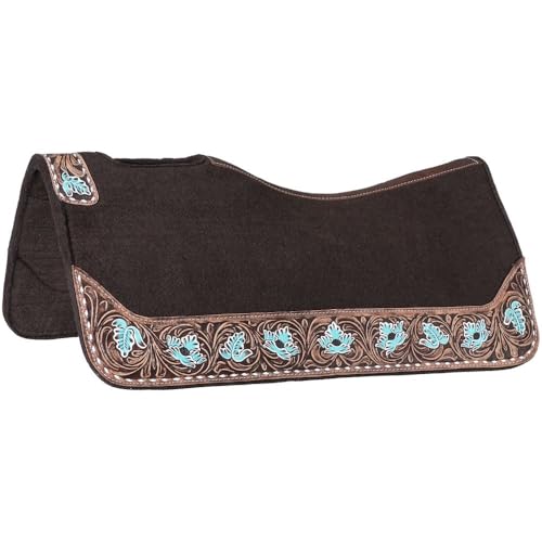 Tough 1 Floral Tooled Felt Saddle Pad