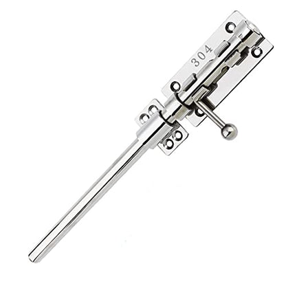 12in Slide Bolt Gate Latch 304 Stainless Steel Barrel Bolt Latch Heavy Duty Door Security Lock Thickened Door Latches Hardware with Mounting Screws for Barn Fence Shed Basement - color: 12in Silver