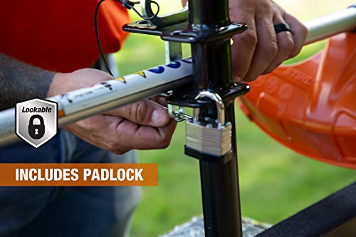 Buyers Products LT13 3-Position Lockable Trimmer Rack, Black Steel | Lockable 3-Position Steel Rack Helps Keep Trimmers Secure, Organized, And Ready To Work On Busy Landscape Trailer Routes - size: 3-Position