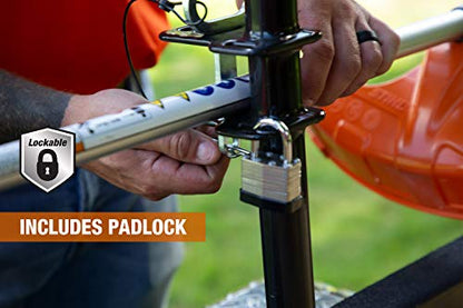 Buyers Products LT13 3-Position Lockable Trimmer Rack, Black Steel | Lockable 3-Position Steel Rack Helps Keep Trimmers Secure, Organized, And Ready To Work On Busy Landscape Trailer Routes - size: 3-Position