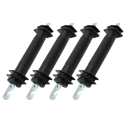 4 Pcs Electric Fence Plastic Gate Handle Insulators, Black