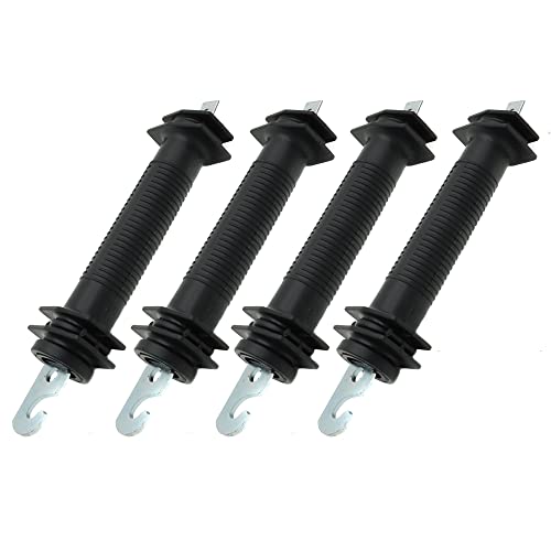 4 Pcs Electric Fence Plastic Gate Handle Insulators, Black