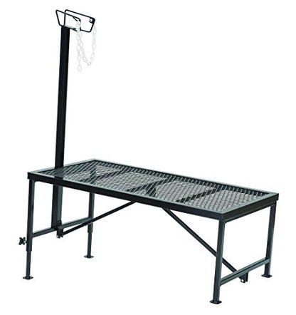 Weaver Leather Livestock Steel Trim Stand - Adjustable and Durable Trimming Stand for Sheep, Goats, and Other Livestock - Wire Headpiece Holds Animals in Place During Grooming, Black, 1 Ct (Pack of 1)