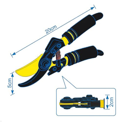 Ultra Sharp Germany Titanium Steel Pruning Shears - Cuts 3X Easier - style: Bypass