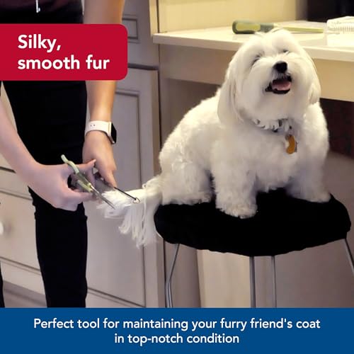 Coastal Pet Safari Dog Grooming Comb for Medium and Coarse Coats - Extra-Long Rotating Teeth - Undercoat Rake for Coarse Coats - 7 1/4" - size: 7-1/4-Inch Large