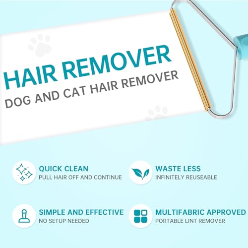 Pet Hair Remover, Dog Cat Carpet Rake, Lint Remover Shaver for Sofas-2pack - color: Sky Blue
