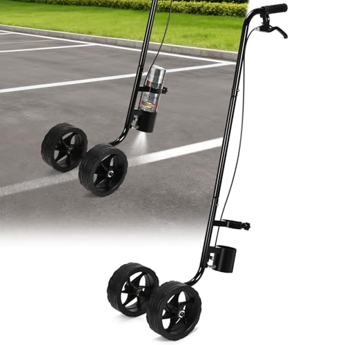 CAROD Marking Paint Wand, Dual-Wheel Line Marking Wand Sprayer Compatible with Inverted Marking Paint, Side Push Marking Stick for Ground Sport Field Parking Lot Spray Applicator
