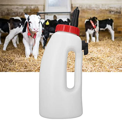 4L Calf Nursing Feeding Bottle, Calf Bottle with Nipple Handle Milk Pot Calves Nursing Milk Feeding Bottle with Handle Livestock Supplies