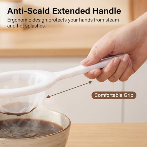 2 Pcs Fine Nylon Mesh Strainer, 100+200 Mesh Ultra Mesh Sieve Mini Kitchen Colander Food Yogurt Mesh Sieve for Filtering Yogurt Juice Milk Honey Coffee Flour