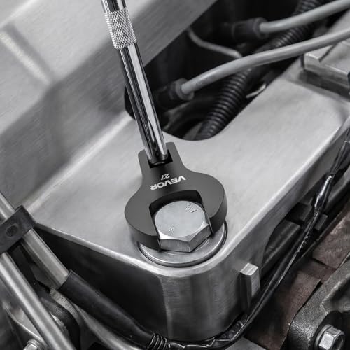 VEVOR Crowfoot Wrench Set, 1/2" Drive, 14-Piece Metric 27 to 50 mm Crows Foot Wrenches, with Storage Tray, Dual Size Markings on Tools and Tray, for Auto Maintenance or Repairs - size: 1/2" 14 PCS Black