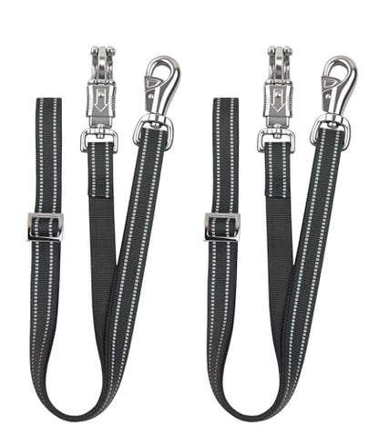 Cross Ties for Horse, Nylon Trailer Tie, Adjustable Length 42.5"-73" - color: Night Trace